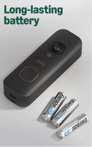 Blink Battery Doorbell 2K+ (newest model) and Blink Chime (newest model) — Wireless video doorbell, 2K resolution, in-home chime, enhanced audio. Sync Module Core included – (Black)