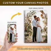 Custom Canvas Prints with Your Photos - Personalized Pictures Print, Customized Photo Gifts, Wall Art Poster Canvas Printing for Wedding, Family, Baby, Pets, Home Office Decor, Wrapped Frame 8x12