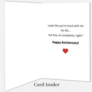 Smithtuy Funny 1st Anniversary Card, Anniversary Card Gifts for Men Women | Wedding Anniversary Cards Gifts for Husband Wife Couples, 1 Year Anniversary Cards Gifts for Boyfriend Girlfriend Him Her