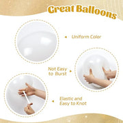 60pcs Gold and White Balloons 12inch with Metallic Gold Confetti Balloons | Wedding, Engagement, Baby Shower, Birthday Party Decorations