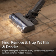 Bissell PowerClean FurFinder Corded Stick Vacuum, HEPA, 4282K | 30-foot power cord; self-standing design; bright headlights; tangle-free brush for pet hair pickup