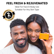 VALITIC Kojic Acid Dark Spot Remover Soap Bars, Turmeric Bar Soaps 2 Pack | Original Face and Body Wash Bath Soap for Women and Men with Vitamin C, Retinol, Collagen, Hyaluronic Acid, Shea, Olive Oil