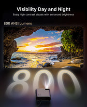 NexiGo PJ40 Pro Google TV Projector, Native 1080p, 4K Support, AI Image Enhancement, 800 ANSI Lumens, Smart Projector with Auto Keystone, 20 W Speakers, Backlit Remote, Wi-Fi & Bluetooth