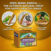 Nemeth Farms Spray Millet - Edible Tops Only, Non-GMO and Sun-Dried - 1 lb for Parakeets, Canaries and Finches