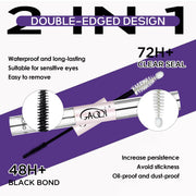 GAQQI Lash Cluster Glue, Waterproof Bond and Seal Lash Glue, Black - 10ml | Strong Hold 3-7days, Latex-free & Formaldehyde-free, Waterproof, For Cluster/ Individual/ Strip Lashes, Easy to Use