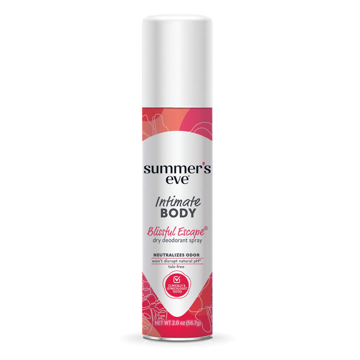 Summer's Eve Daily Refreshing Feminine Spray, Blissful Escape, 2 Oz | Talc-Free, Daily Body Spray for Women, Feminine Care that Neutralizes & Reduces Body Odor, Gynecologist-Tested, On-The-Go