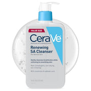CeraVe Renewing Salicylic Acid Cleanser, Gentle Exfoliating Face Wash, 16oz | Skin Care with Hyaluronic Acid & Niacinamide, Facial Cleanser, Face Cleanser, Ceramides, Fragrance Free, Non-Comedogenic