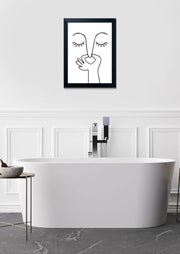 Black and White Bathroom Wall Decor Bad Smell Humorous Wall Art Funny Guest Toilet Picture Print Painting Modern Minimalistic Bathroom Sign