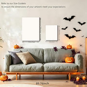 ILLBDR Halloween Three Witches Canvas Wall Art Poster 12x16 inch | Dark Academia Halloween Decor, Three Witch Silhouette Print, Gothic Artwork Fall Gift for Bedroom or Bathroom