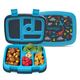 Bentgo Kids Prints Leak-Proof 5-Compartment Bento-Style Kids Lunch Box | Ideal Portion Sizes for Ages 3-7, Durable, Drop-Proof, Dishwasher Safe, PFAS & BPA-Free Materials (Dinosaur)