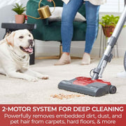 Kenmore 81414 400 Series Pet Friendly Lightweight Bagged Canister Vacuum with Extended Telescoping Wand, HEPA, Retractable Cord, and 4 Cleaning Tools-Red