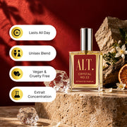 ALT. FRAGRANCES Crystal No. 23 – Inspired by Bac. Roug. 540, Unisex Perfume, Extrait de Parfum, Long Lasting Perfume for Men & Women with Jasmine, Amberwood & Cedar Notes, 60ml