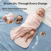 Momcozy Swaddles for Newborns, Quiet Fastener Swaddle for Infant 0-3 Months | New-Parent-Friendly Sleep Sack, Reduce Startle Reflex, Newborn Boys Girls Registry Essentials, 2-Pack, Bloom