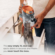 Shark Rocket Corded Stick Vacuum, Carpet & Hard Floors, Gray/Orange, HV301 | Under 9 Lbs., Handheld Conversion, Pet Hair Pickup, Swivel Steering, Low-Profile Reach, Crevice and Upholstery Tools