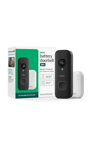 Blink Battery Doorbell 2K+ (newest model) — Wireless video doorbell, 2K video resolution, enhanced audio. Sync Module Core included – System (Black)