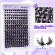 ALICE Lash Clusters Wispy Eyelash Clusters 10-18mm 168pcs Cluster Eyelash Extensions Natural Volume Lash Extensions DIY Individual Lashes with Soft Thin Band