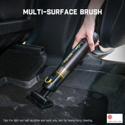 Fanttik Slim V10 APEX Cordless Car Vacuum, 4-in-1 Portable Mini Handheld Vac, Upgraded Smart Digital Display, 19kPa Suction Power, 2 Suction Modes for Small Jobs, Car, Office Desk, Keyboards (Black)