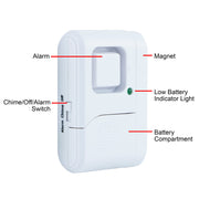 UltraPro Personal Security Window and Door Alarm, 6 Pack, Wireless Chime | DIY Protection, Burglar Alert, Easy Installation, Home Security, Ideal for Home, Garage, Apartment, White, 49721