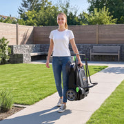 VEVOR Walk-Behind Hand Push Floor Sweeper with 25.6" Sweeping Width | Non-Electric, 5-Gallon Waste Container, Angle & Height Adjustable Folding Handle, Manual Floor Sweeper for Walkway Yard Patio