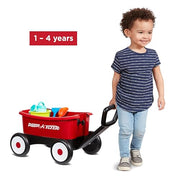 Radio Flyer Push & Pull Walker Wagon with Garden Tools, Ages 1-4 Years, Red | Locking Handle for Stability, Baby Push Walker Converts to Pull Wagon, Indoor & Outdoor Play