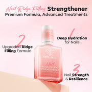 modelones Nail Strengthener and Growth Nail Hardener Pink Nail Polish | Nail Stuff Extra Strong and Growth Nail Repair Damaged Nails Strengthening Polish Ridge Filler for Nails & Toenails 15ML
