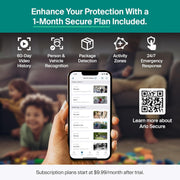 Arlo Essential Wireless Security Camera 2K (3rd Gen) - 2-Cam | Rechargeable home security camera; 2K & color night vision; Person, vehicle & animal detection; 1-mo Secure plan incl.