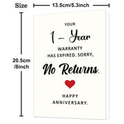 Smithtuy Funny 1st Anniversary Card, Anniversary Card Gifts for Men Women | Wedding Anniversary Cards Gifts for Husband Wife Couples, 1 Year Anniversary Cards Gifts for Boyfriend Girlfriend Him Her