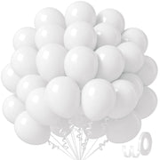 White Balloons 12 inch, White Latex 50pcs Party Balloons | Engagement, Bridal Shower, Wedding, Birthday Party Decorations
