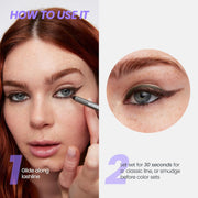 Wonderskin Eyeliner Pencil 1440 Longwear Eyeliner Waterproof & Smudge Proof | Waterproof deep black eyeliner, smudge-proof formula glides on smoothly for precise, long-lasting definition.