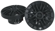Rockville RM-PREMIUM-65 Black 6.5" 4-Ohm, Marine Boat Speakers Pair | 600W Peak, 150W RMS, 35Hz-20kHz, 93dB Sensitivity, True Coaxial Design, Weather-Resistant Grilles, Mounting Screws
