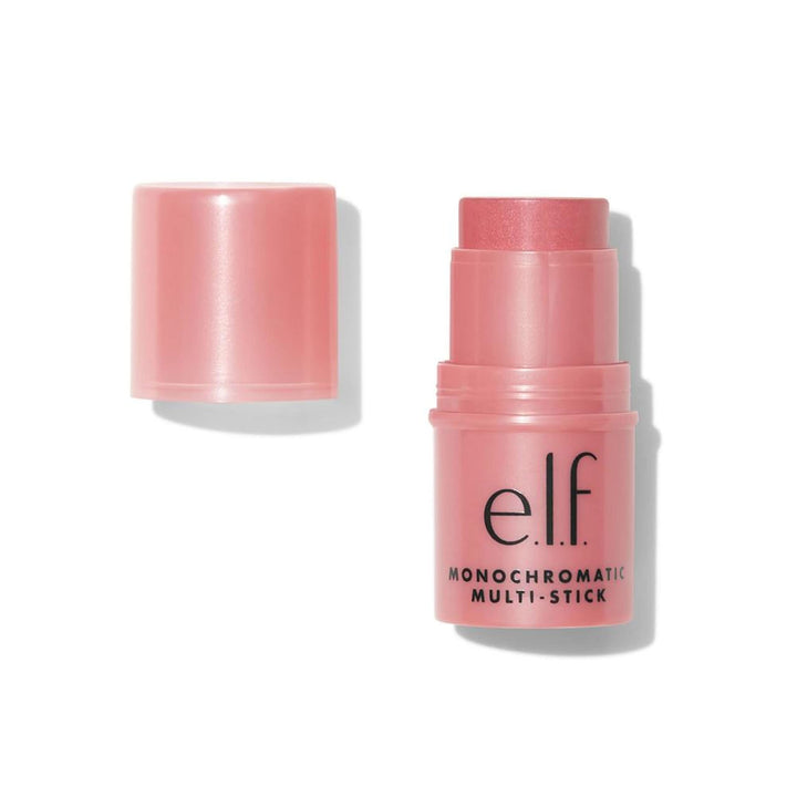 e.l.f. Monochromatic Multi Stick, Cream-to-Powder, Dazzling Peony | Creamy & Blendable for Eyes, Lips & Cheeks, Adds Shimmer, Lightweight Buildable Finish, Travel-Friendly, Vegan & Cruelty-Free