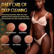 UJFQBH 3 Pack African Net Sponge, African Exfoliating Net Bath Sponge Long Net Bath Sponge Exfoliating Shower Body Scrubber Back Scrubber Skin Smoother,Great for Daily Use (Pink,Yellow,Purple)