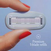 Billie Women’s Razor Refill Blades 5-Blade Cartridges - 8 count | 5 blade razors for women, Sensitive skin, Surrounded by aloe shave soap