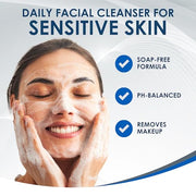 Vanicream Gentle Facial Cleaner, pH-Balanced Face Wash, 8 Fl Oz | Formulated without Common Irritants for Sensitive Skin, Removes Makeup, Dirt and Excess Oils, Non-Comedogenic