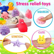 80 Pcs Party Favors for Kids 4-8, Kawaii Squishies Mochi Squishy Toys Bulk | Fidget Sensory Toys Birthday Gifts for Boys Girls, Easter Egg Fillers Treasure Box Toys Classroom Prizes Goodie Bag Stuffers