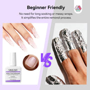 SAVILAND 2 Pcs Gentle Acrylic Nail Remover Kit Set for Acrylic Nails | No soaking, No wrapping, Cuticle Oil & Nail File Tools, Zero Residue, Remove Dip Nails Gel Nail Polish, Home Salon Use