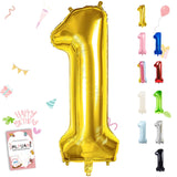 Smlpuame 40 Inch Gold Number 1 Balloon, 1st Birthday Decoration Boys Girls | Large Self Inflating Number Balloons, Mylar Foil Helium Balloon for Women Men Party Anniversary Supplies Reusable