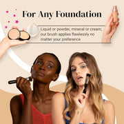 Flat Top Kabuki Foundation Brush By KESHIMA, Premium Makeup Brush | For Liquid, Cream, and Powder - Buffing, Blending, and Face - 1.2" Top Diameter