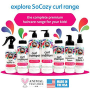 SO COZY Kids Curl Leave In Conditioner + Therapy Spray, 8 Fl Oz | Helps Detangle, Soften & Smooth Curls with Keratin, Vitamin B5, Olive Oil & Jojoba Oil, Paraben & Sulfate-Free