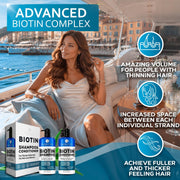 BELLISSO Biotin Shampoo and Conditioner Set - Sulfate & Paraben Free | Hair Thickening & Volumizing with Added Keratin to Help Boost Fuller Looking Hair for Men & Women with Fine or Thinning Hair