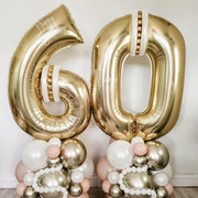 Champagne Gold 13 Balloon Number,40 Inch Light Gold 13 Balloons Big Foil Mylar Helium Number 13 Balloon for Birthday Party Anniversary Decorations