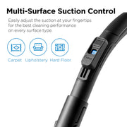Eureka Whirlwind Bagless Canister Cleaner NEN110A Lightweight Corded Vacuum for Carpets and Hard Floors, Blue