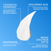 CeraVe AM Facial Daily Moisturizer, SPF 30 Face Sunscreen, 3oz | Travel Size Skin Care with Hyaluronic Acid & Niacinamide, Daily Oil-Free Moisturizer For Men & Women, Non-Comedogenic