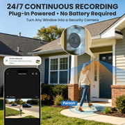 SOLIOM 2K Window Camera, LCD Touchscreen,24/7 Recording, 2.4&5GHz WiFi