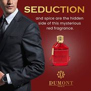 Dumont Nitro Red 3.4 Fl Oz Eau De Parfum for Men – Rich Fruity Woody Floral Fragrance – Luxurious Long Lasting Scent