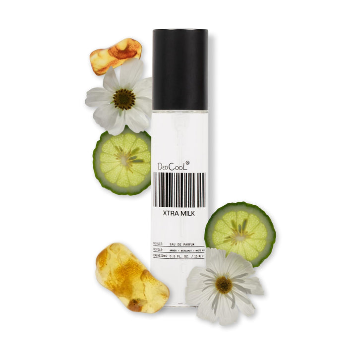 DedCool, Eau de Parfum in Xtra Milk, Travel Size Perfume, 15 mL | Bergamot, white musk & amber notes, clean unisex scent, non-toxic & vegan