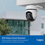 TP-Link Tapo 1080P Outdoor Wired Pan/Tilt Security Camera, C500 | 360° View, Motion Tracking, Works with Alexa & Google Home, Night Vision, Free AI Detection, Cloud & SD Card Storage