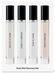 Salt & Stone Body Mist Discovery Set, 4 Mini Fragrance Sprays, 0.34 oz Each | Lightweight Mist, Mini Sampler Set for Gifting & Travel, Gender Neutral Fragrance, Glycerin & Red Algae, Vegan, Paraben-Free