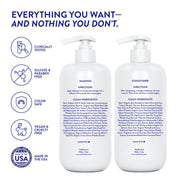 Routine Wellness Anti-Thinning Shampoo & Conditioner - Rose Hips | Clinically tested shampoo for thinning hair with biotin, pea peptides, saw palmetto oil, color safe, sulfate free