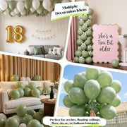 Togvu Sage Green Balloons, 50Pack 12 Inch Light Green Latex Party Balloons | Safari Woodland Forest Baby Shower Wedding Jungle Birthday Party Decorations